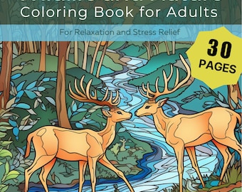 Coloring Pages for adults, Line art black and white wall art, instant download coloring books