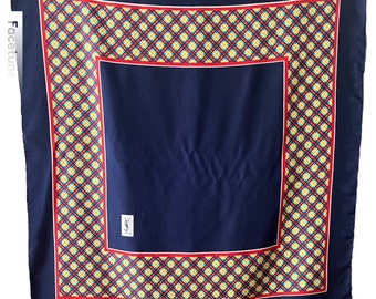 vintage Yves Saint Laurent foulard en soie