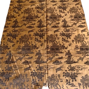 1920’s Vintage Chinese Antique 5 Silk Panels