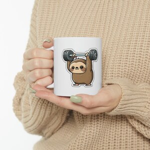 Cute Sloth Weightlifting Mug 11oz