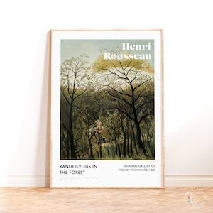 Henri Rousseau Randez-vous nel poster della mostra della foresta, regali di arte moderna con stampa digitale