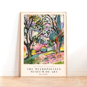 Poster di Henri Matisse, Ulivi a Collioure, Stampa d'arte moderna, Arredamento moderno astratto di Matisse, Citazione dell'artista, Pittura di poster di Fauvismo
