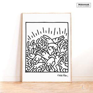 Keith Haring People Poster, Pop Art Print, Keith Haring Print, Keith Haring Love, Contemporary Art Print