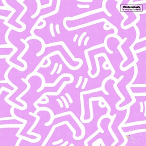 Pôster da exposição Pinky, de Keith Haring, para decoração de parede. imagem 7