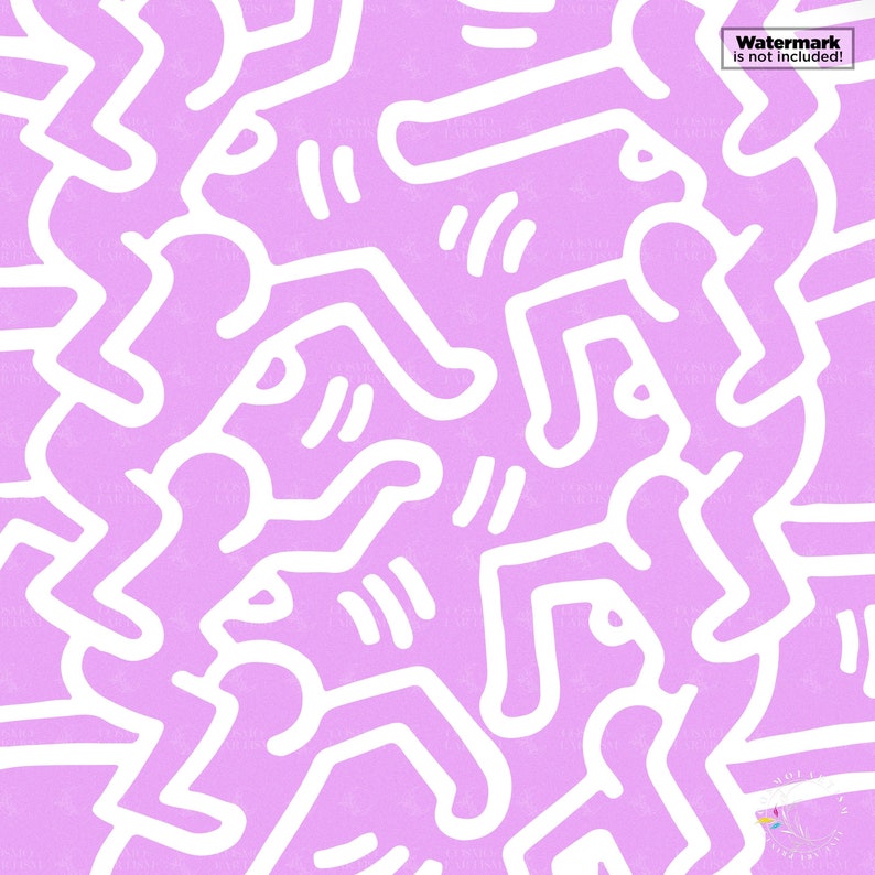 Pôster da exposição Pinky, de Keith Haring, para decoração de parede. imagem 7