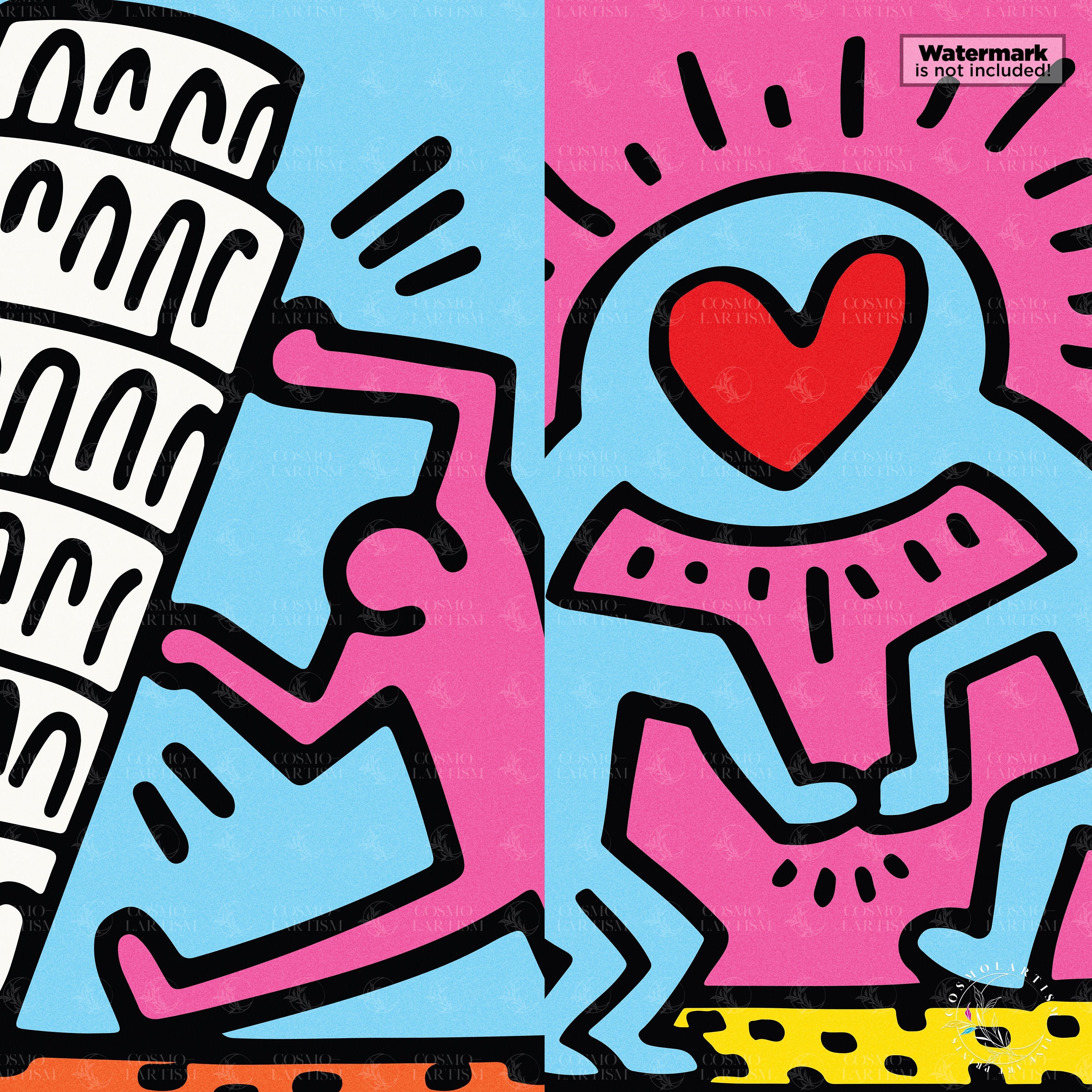 Welt Von Keith Haring Druck, Keith Haring Pop Art, Keith Haring – PAXB