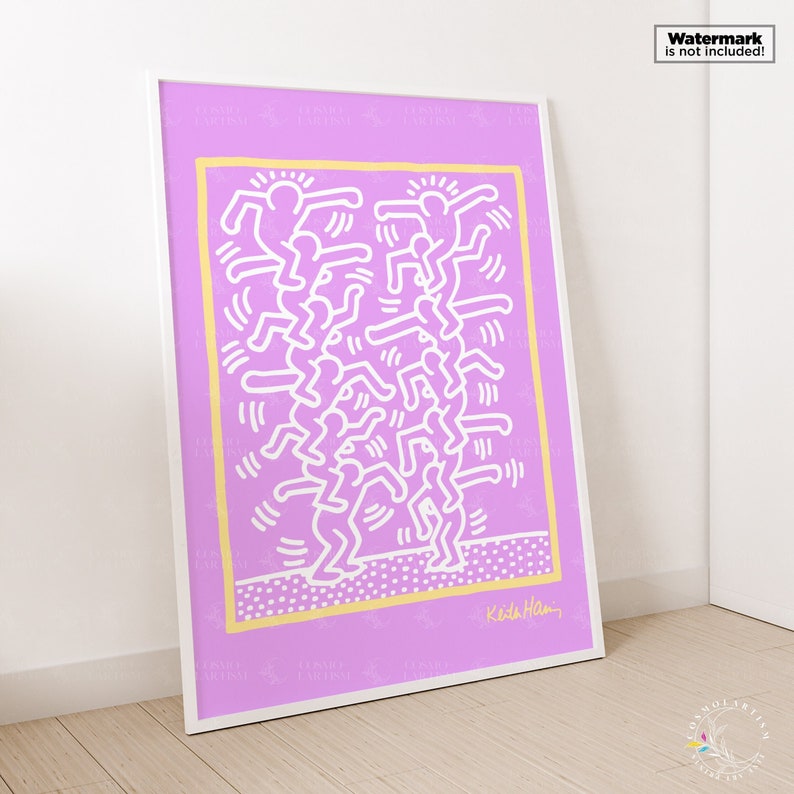 Pôster da exposição Pinky, de Keith Haring, para decoração de parede. imagem 5