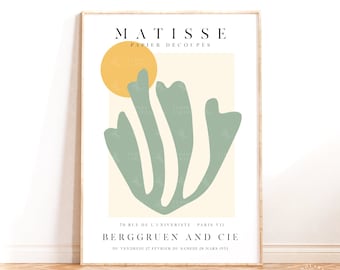 Impressão de Henri Matisse, Matisse Pepier Découpe, Arte de parede de Matisse, Impressão de arte moderna, Pôster de exposição, Corte de Matisse, Download digital