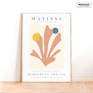 Henri Matisse Print, Matisse Pepier Découpe, Matisse Wall Art, Modern Art Print, Exhibition Poster, Matisse Cut Out, One Line Drawing