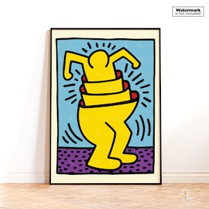 Keith Haring Stampa 1989 Poster della mostra, Stampa artistica da parete