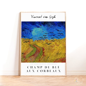 Van Gogh Campo di grano con corvi Poster della mostra, Stampa artistica da parete, Poster del Museo di inaugurazione della casa