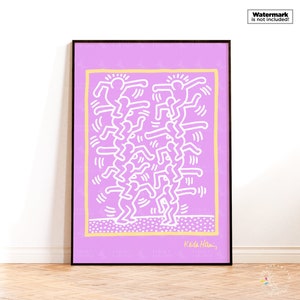Pôster da exposição Pinky, de Keith Haring, para decoração de parede. imagem 2