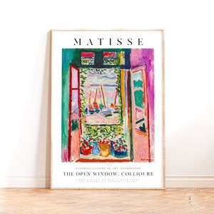 Henri Matisse, La finestra aperta a Collioure, Stampa d'arte moderna, Arredamento moderno astratto di Matisse, Citazione dell'artista, Pittura francese, Poster del Fauvismo
