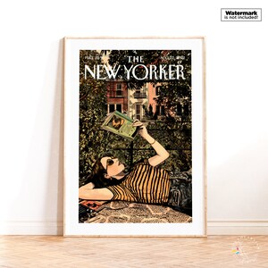 The New Yorker Magazine Cover Poster, Vintage Poster, Modern Wall Art Print, New Yorker August 2022, Retro Magazine Cover Print, Home Decor