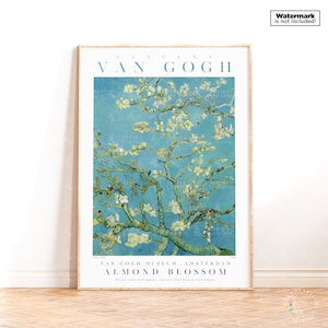 Poster della mostra Van Gogh Almond Blossom, stampa del mercato dei fiori, regali d'arte con stampa digitale, decorazione moderna della parete della casa, stampa di Van Gogh