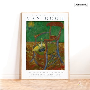 Poster della mostra della sedia di Van Gogh Gauguin, regali d'arte con stampa digitale, decorazione moderna della parete della casa