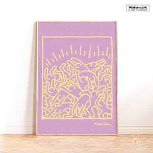 Keith Haring People Poster, Stampa Pop Art, Stampa Keith Haring, Keith Haring Love, Stampa d'arte contemporanea