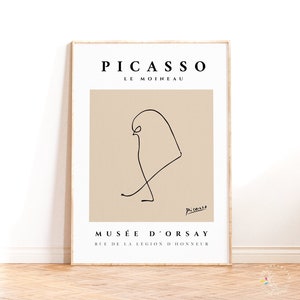 Poster di passero di Pablo Picasso, stampa da parete di animali Picasso, poster di linea d'arte, stampa d'arte moderna, disegno minimalista di arte della parete