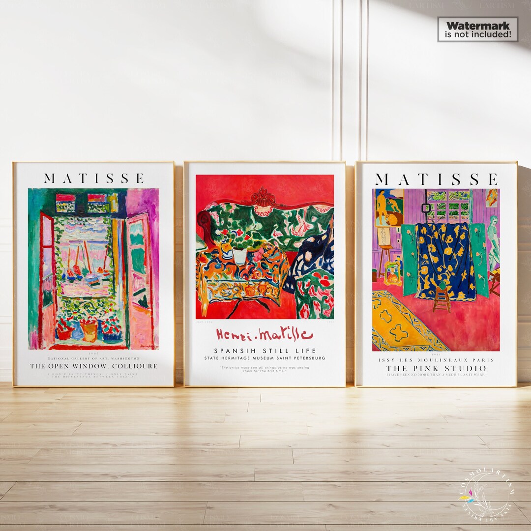 Henri Matisse Print Set of 3, Matisse Gallery Wall Art, Home Decor ...