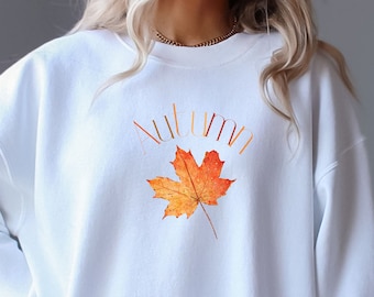 Autumn Leaves Sweatshirt, Women's Autumn Sweatshirt, Women's Fall Sweater, Autumn Crewneck Sweatshirt, Fall Vibes Shirt, Fall Sweatshirt