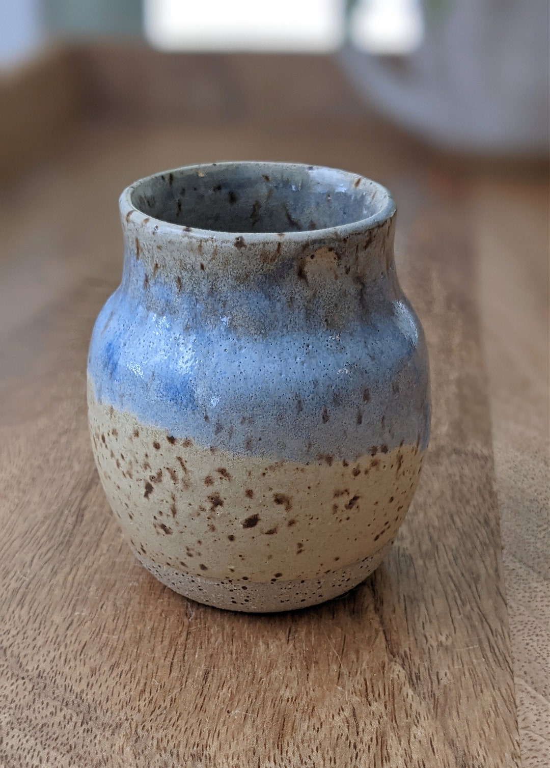 Handmade Pottery Vase - Blue and Cream Glaze - Housewarming Gift - Get ...