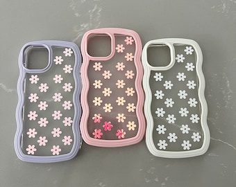 CLEARANCE- Wavy Cute Handmade Phone Case, Daisy