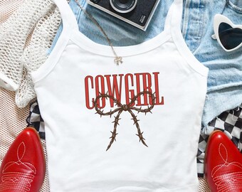 Camiseta vaquera con lazo de alambre de púas, camiseta para fan de la música country, camiseta para festival de rodeo, atuendo para conciertos de música country, regalo retro de vaquera del oeste, camiseta vaquera sin mangas