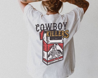 Cowboy Killers Graphic Tee - Vintage-Inspired Western T-Shirt, Retro Cowboy Shirt, Unisex Graphic Tee, Urban Western Wear, Street Style