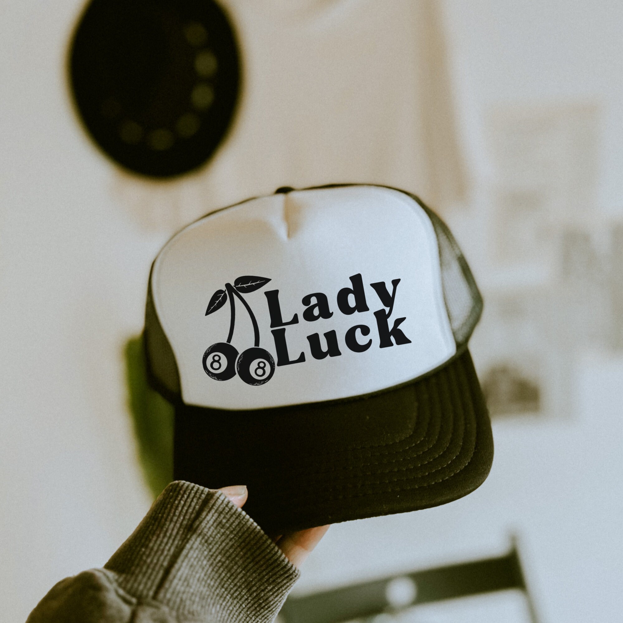 Lady Luck Hat Lady Luck Hotel Casino Rhythm & Blues Rope Trucker Hat VTG  main image 3