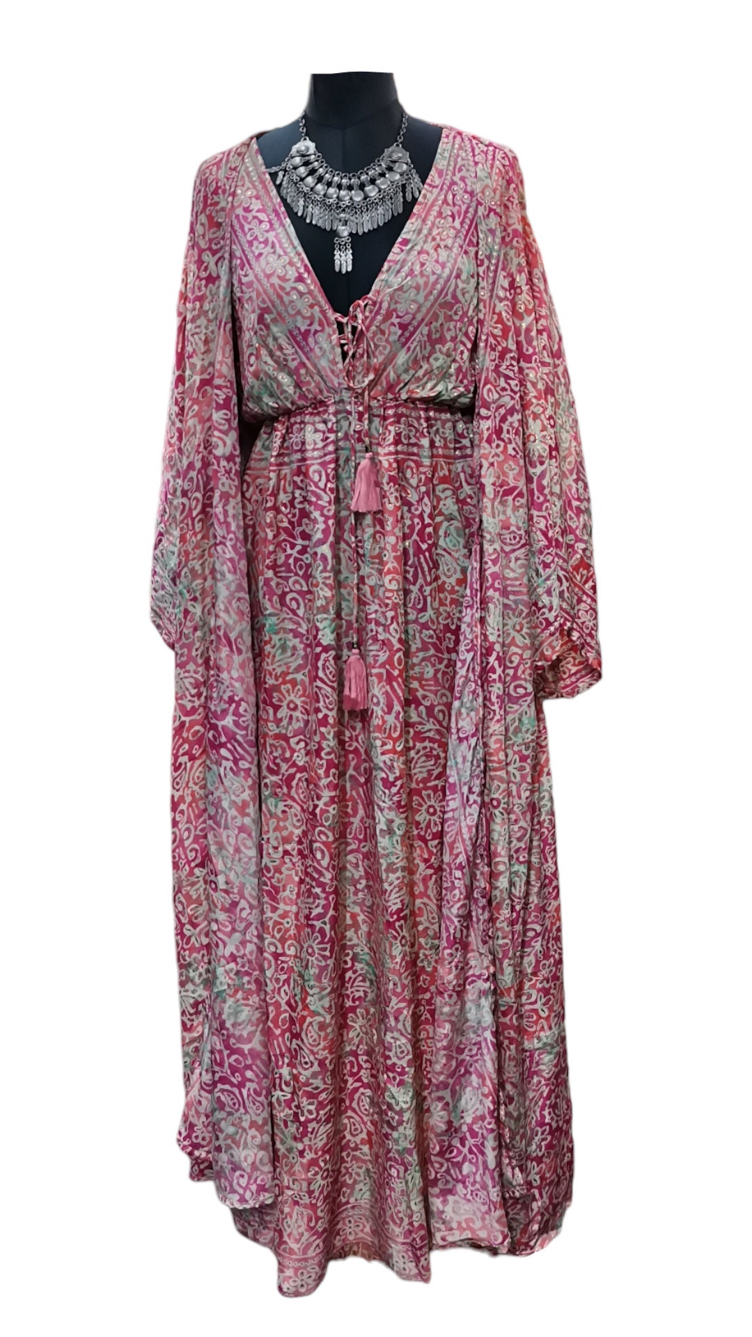 Abito con stampa a blocchi di mano, abito lungo boho, abito caftano premaman estivo, abito da sposa in cotone indiano, abito casual floreale hippie cottagecore - Italia Abito con stampa a blocchi di mano, abito lungo boho, abito caftano premaman estivo, abito da sposa in cotone indiano, abito casual floreale hippie cottagecore - Italia