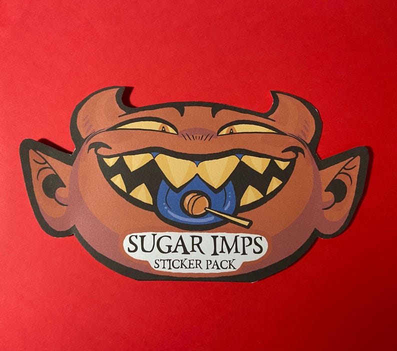Imp Message Sticker Sugar Imps Sticker Pack - Etsy