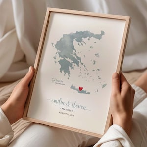 Personalized Love Map Print – Engagement, Wedding, Anniversary Gift (Digital Download)