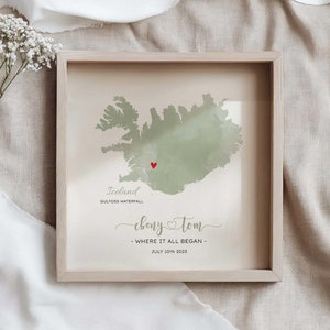 Là où tout a commencé, cadeau pour couple, cadeau d'anniversaire de mariage, cadeau pour mari, carte indiquant l'emplacement, cadeaux pour baby shower,