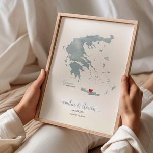 Cadeau carte de fiançailles personnalisée, affiche de carte de mariage, cadeau de fiançailles pour couple, impression de carte de lieu de proposition, cadeau de carte de pays de mariage