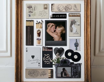 Plantilla personalizada para caja de cerillas / Impresión DIY en Canva de caja de cerillas / Regalo de aniversario para él o ella