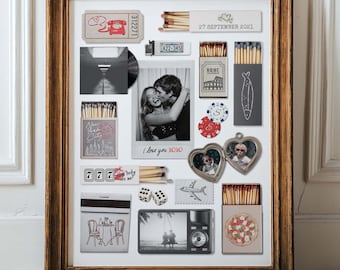 Plantilla de lienzo para imprimir en caja de cerillas, regalo imprimible para novio, regalo de cumpleaños, aniversario, arte de pared, regalo para mejor amigo.