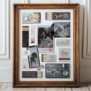 Póster personalizado de caja de cerillas, plantilla de Canva, regalo de aniversario para novio (descarga digital) imagen 1