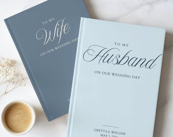 Personalized Husband and Wife Vow Books, His Her Wedding Vows Hardcover Journal