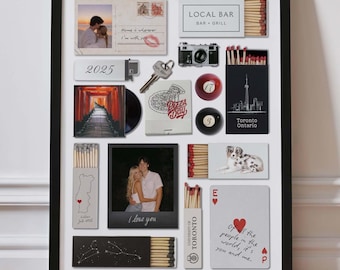 Regalo de aniversario para novio / Plantilla de caja de cerillas en Canva / Impresión de caja de cerillas DIY / Regalo de cumpleaños