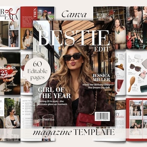 親友への誕生日プレゼント - DIY Canvaマガジンテンプレート、60ページ