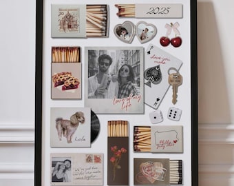 Custom Matchbox Art Template | DIY Canva Matchbook Poster | Anniversary Gift for Boyfriend  (Digital Download)