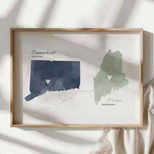Freundschaftsgeschenke, Fernfreundschaft, personalisierte Karte, Geschenk für den besten Freund, Freundschaftsandenken, Verbindung zwischen Ländern