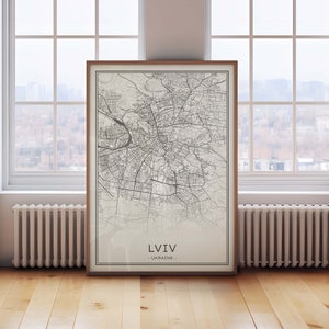 Lwiw Karte, Lemberg Ukraine Druck, Lemberg Poster, Lemberg Download Karte, druckbare Lemberg Stadtkarte, Schwarzweiß Karte Lemberg Karte, Lemberg Wandkunst