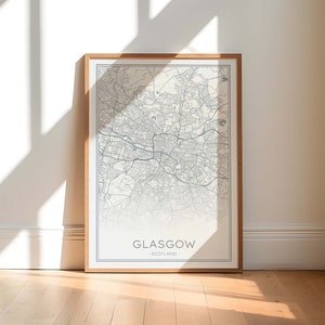 Glasgow Karte, Glasgow Druck, Boho Glasgow Poster, Minimalismus Glasgow Karte Druck, Glasgow Schottland Wandkunst, Glasgow Vereinigtes Königreich druckbar