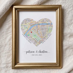 Mappa del cuore, regalo di anniversario, luogo di fidanzamento (download digitale)