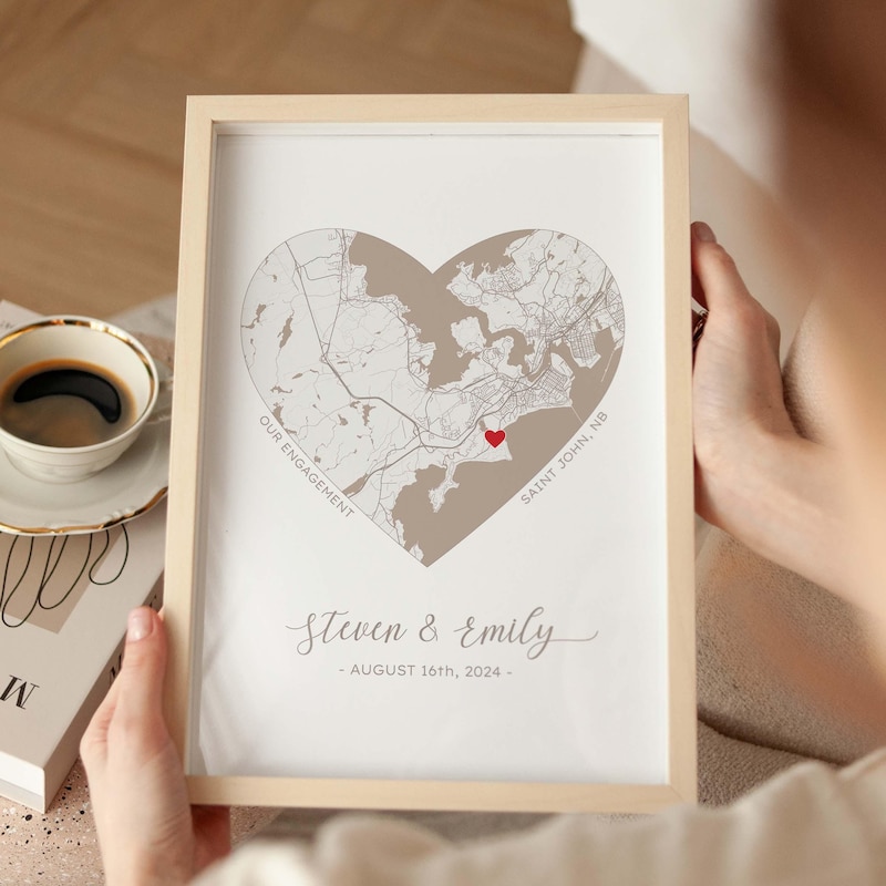 Decoupaged Heart Map Heart Map Art - Etsy