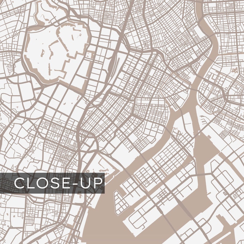 Map of Tokyo Instant Download Tokyo Map Printable Tokyo City - Etsy