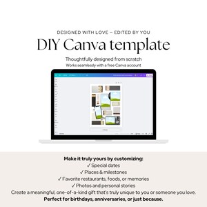 Póster personalizado de caja de cerillas, plantilla de Canva, regalo de aniversario para novio (descarga digital) imagen 4