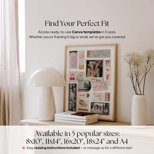 Bestie Gift Matchbox Canva Template DIY Poster for Sister BestFriend Keepsake Wall Art Printable Memory Collage Matchbook Art image 2