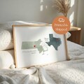 Custom Two-Map Print: Long Distance, Moving Away Gift product logo